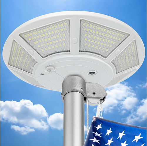 Solar Flag Pole Light – Solar + DC Backup, 440 Leds, Waterproof High‑Output, Aut - Picture 8 of 12