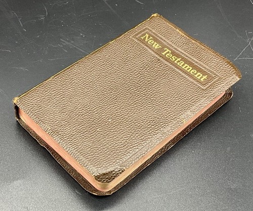 Vintage 1948 Pocket New Testament Holman KJV Morocco Leather & A.B.S. 1951 Bible - Picture 17 of 24