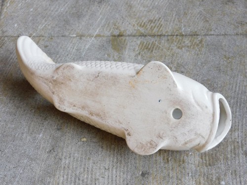 Vaso di fiori da appendere anteguerra motivo carpa Seto Imari ceramica Kakehana HK-a-05492 - Foto 7 di 10