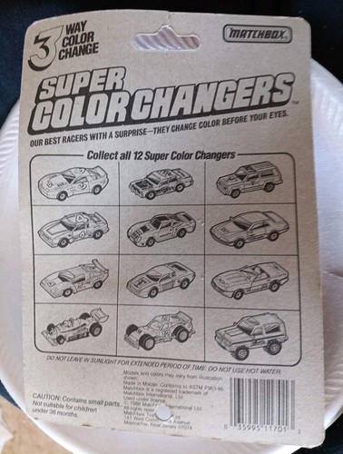 Matchbox Super Color Changers Modified Racer 1/64, Nuevo en caja, Raro Nuevo en caja Envío gratuito - Imagen 3 de 4