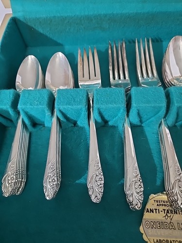 1950-60 Vintage Silverplate Comunità STELLA DELLA SERA 59 pezzi metà centesimo + bauletto - Foto 4 di 10