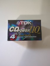 TDK CD Power (4) 110 Min Blank Audio Cassettes High Bias IECII/ Type II NEW