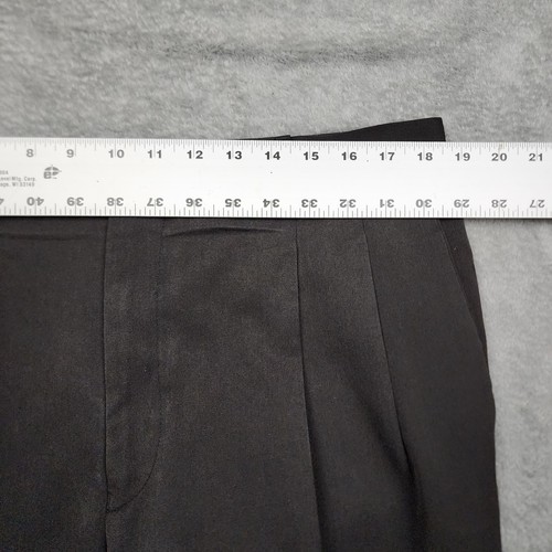 Pantalones de vestir negros Stafford para hombre 38x30 calce clásico plisados con puños pantalones formales - Imagen 10 de 13