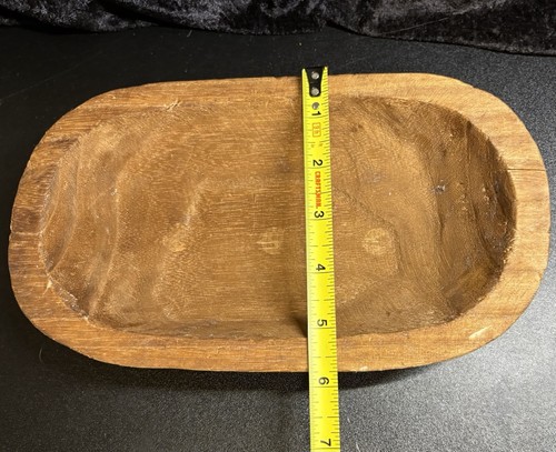 Antique trencher wood dough bowl 10” - Picture 5 of 5