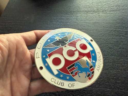 Vintage Old Porsche PCA Car Club of America Grill Badge Emblem Hood Ornament - Picture 4 of 9