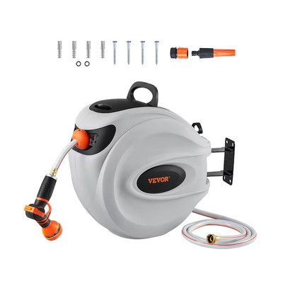 [FLASH SALE] VEVOR Retractable Brass 115-ft Wall-mount Hose Reel