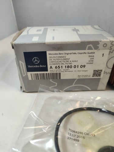 Genuine OEM Mercedes-Benz A6511800109 Oil Filter Element  - Picture 2 of 5
