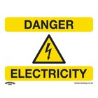 Sealey Warning Safety Sign - Danger Electricity - Rigid Plastic SS41P1