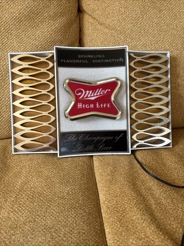 New ListingVintage Lighted Miller High Life Beer Sign Man Cave bar Tester Works!