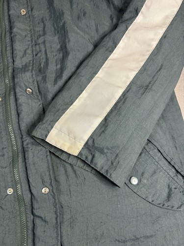 Vintage Nike Over Silhouette Nylon Jacket Fleece Lined Trench Coat Men’s 2XL XXL - Picture 14 of 14