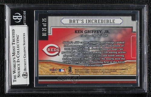 2002 Fleer Genuine Bat's Incredible Ken Griffey Jr #BI25 BGS 8.5 HOF - Picture 2 of 3