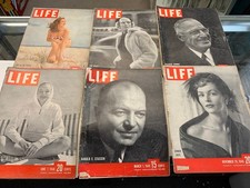 (6) ISSUES 1948 LIFE MAGAZINE JULY 19 OCT 18 NOV 22, 29 JUN 7 MAR 1 FREE SHIP