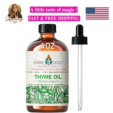 Pure Thyme Essential Oil - 4 FL Oz in Amber Bottle for Skin  Wellness Rituals