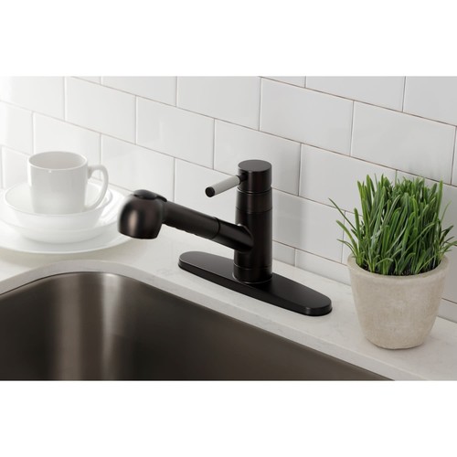 Kingston Brass GSC88.DKLSP Kaiser 1.8 GPM 1 Hole Pull Out Kitchen - Chrome - Picture 7 of 11