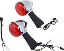 Custom Dynamics PB-SCOUT-RR-CR ProBEAM Red Ring Turn Signal LEDs Chrome/Red