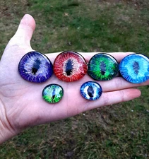 Hand-Painted Dragon Eyes / Glass Dragon Eyes / Lizard Eye Cosplay
