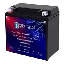 Mighty Max YTX14-BS Replacement for 2001-2005 YAMAHA YFM660R Raptor 660CC 04 03