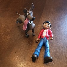 DISNEY PIXAR COCO 5.5" MIGUEL AND 3.5" DANTE POSEABLE ACTION FIGURE Set Lot Dog