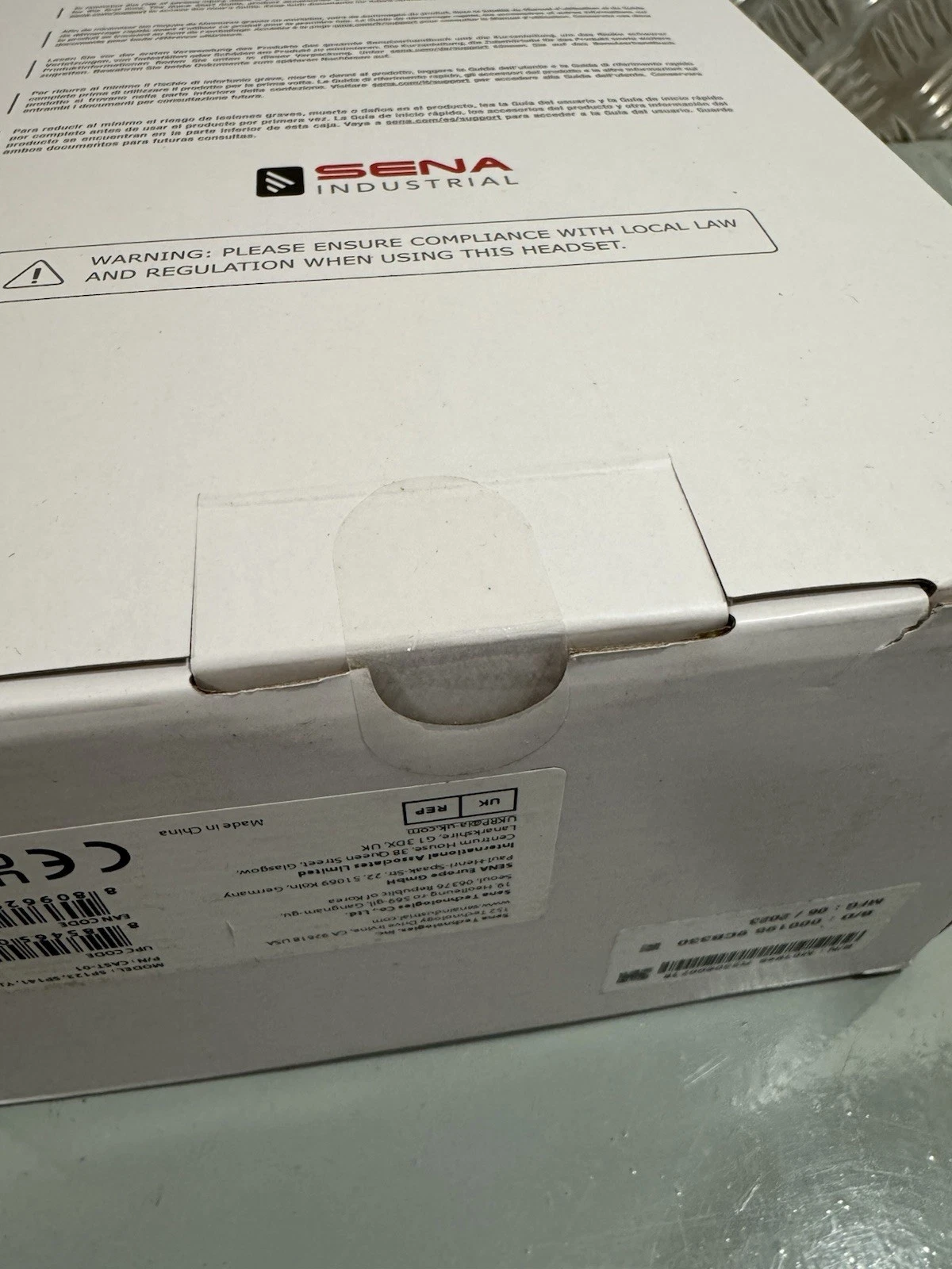 Sena Cast Industrial Mesh & Bluetooth Communication Over The Ear Headset New 7