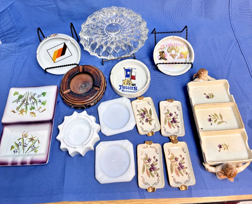 Ashtrays Vintage Lot of 10 - Picture 1 of 12