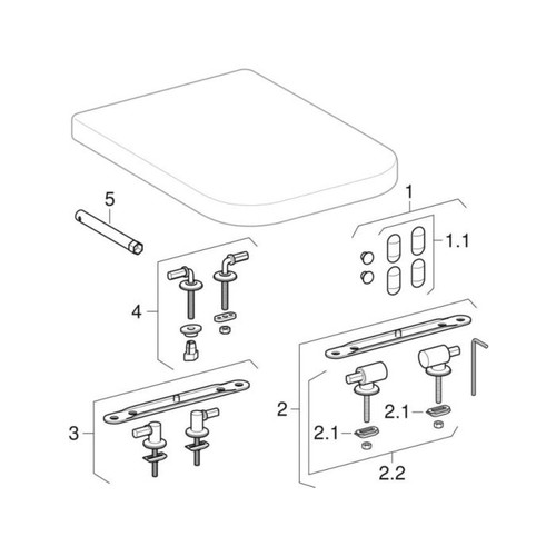 Geberit Renova Plan WC-Sitz  572120000 weiss, Scharniere Metall, mit - Bild 5 von 5