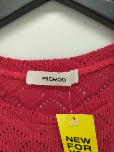 Promod Women's Jumper M Pink Geometric 100% Other Round Neck Pullover - Picture 5 of 5