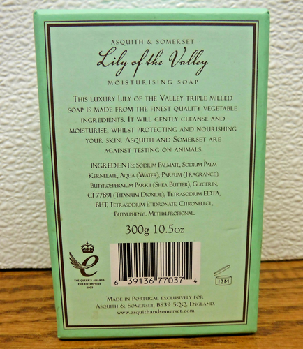 Asquith & Somerset Maiglöckchen dreifach gemahlene feuchtigkeitsspendende Seife 10,5 Oz. - Bild 2 von 5