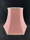 Vintage Retro Cottage Chic Style Bell Lampshade Dusky Pink Hexagon 22 cm Hight