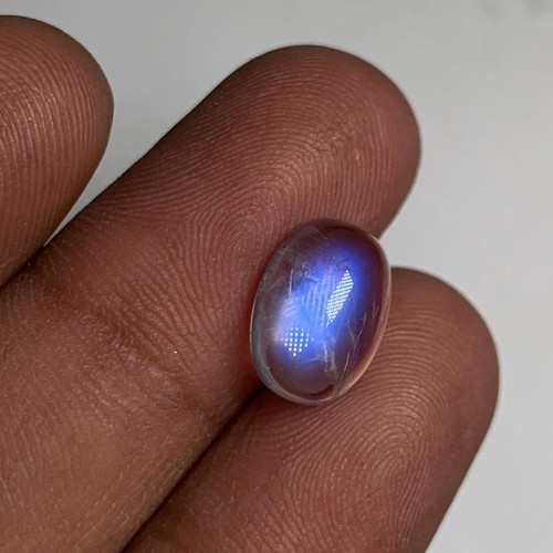 AAAAAAAA Quality Natural Rainbow Moonstone Bule Fire Oval Shape 8x11.5 MM - Picture 15 of 20