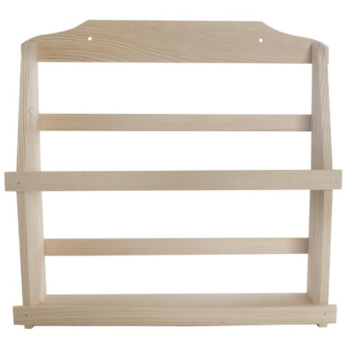 Wooden 2 Tier Spice Rack | Kitchen Display Organiser Bottle Holder | Plain Wood - Picture 8 of 9
