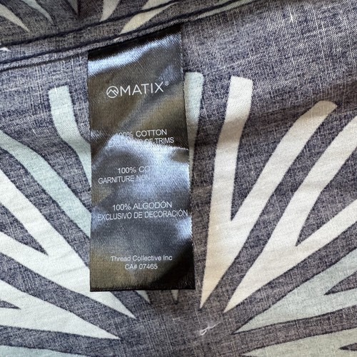 Matix Men's Button-up Short Sleeve Shirt Navy Blue Starburst Design Size XL NWT - Picture 13 of 16