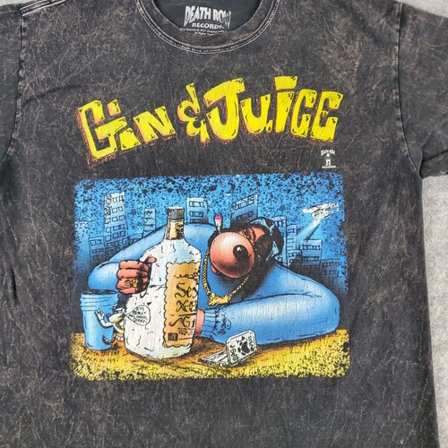 Gin And Juice Shirt Mens Small Gray Crew Neck Short Sleeve Graphic Snoop Dogg - Picture 3 of 16