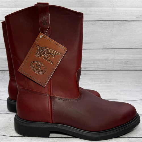Stivali Pull-On Red Wing Pecos Uomo 12 D Pelle Conciata ad Olio Rosso Marrone