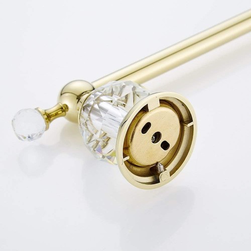 WINCASE Gold Bathroom Accessories, Adjustable Crystal Towel Bar Set - Picture 5 of 9