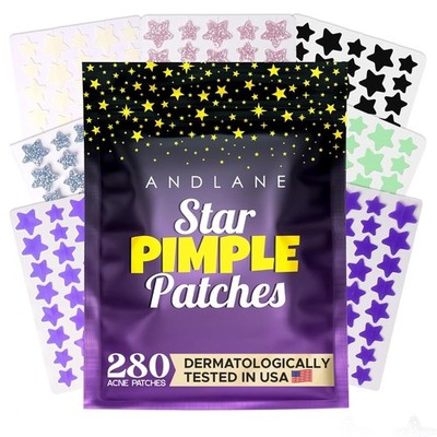 280Pcs Star Pimple Patches for Face - Pimple Patches Cute Stars - Hydrocolloi...