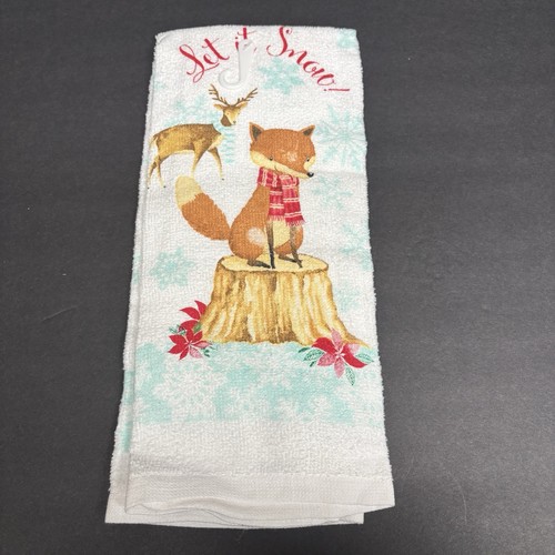 Toalla de cocina de Navidad Woodland Animals, soporte para olla y horno con vacaciones - Imagen 6 de 6