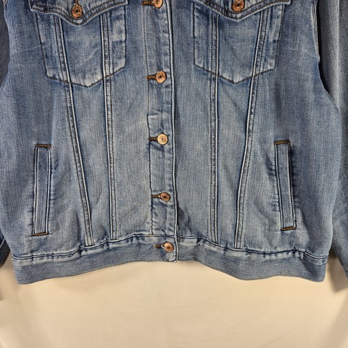 Anthropologie Pilcro Denim Jeansjacke Damen S Medium Blue Distressed - Bild 3 von 15