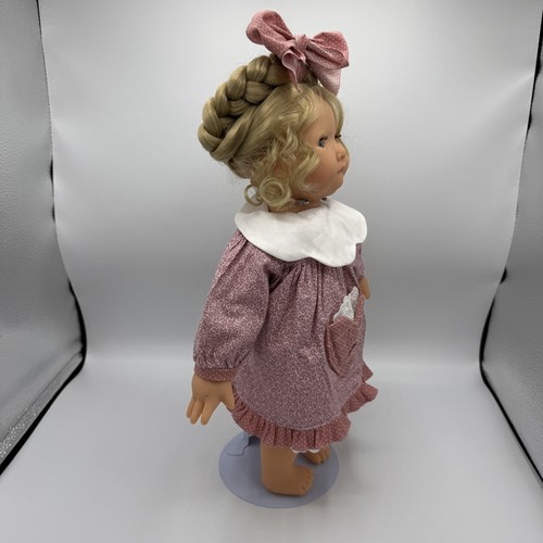 Gotz Amily Doll Vintage 1991 Dress Blue Eyes Freckles With Stand 16” - Picture 4 of 19