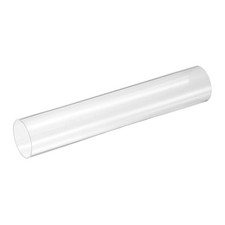 Clear Rigid Acrylic Pipe, 40mm ID x 45mm OD 10" Round Clear Plastic Tube