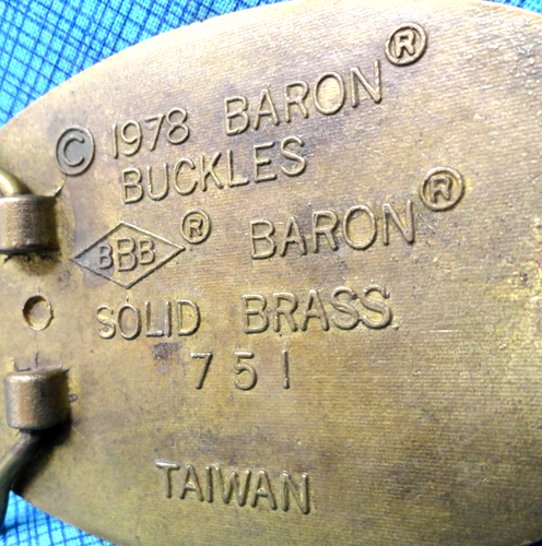 Take Time For Jesus Belt Buckle Brass Cross Religious Vintage 70s Baron  .GMP703 - Picture 4 of 10