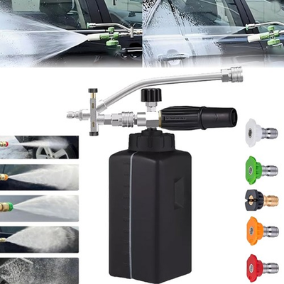 #ad Foam Cannon Dual Connector Pressure Washer Foam Blaster 1 4quot; 4000 PSI 5 Nozzles $16.99