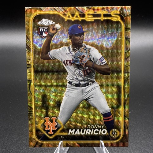 Ronny Mauricio #39 Gold Wave Refractor 57/75 2024 Topps Gilded New York Mets - Bild 1 von 3