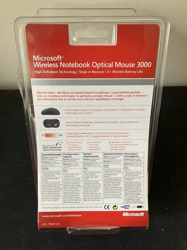 Microsoft Wireless Mouse 3000 Model Optical Mouse - Sealed - Picture 2 of 2