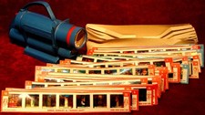 (34) 1960s KENNER GIVE A SHOW CARTOON CHARACTER SLIDE STRIPS WITH TOY PROJECTOR