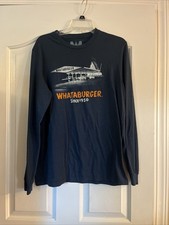 Whataburger Store Employee long-sleeve t-shirt Large Blue Unisex