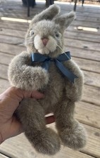 TY 1995 Gray Rabbit  Beanie Baby Plush Stuffed Easter Bunny Collectible