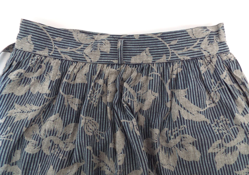 Vintage 1980s KENZO Cotton Harem Pants Set 38 Wrap Front Striped Floral Blue - Picture 19 of 19