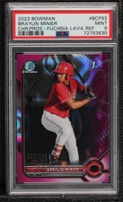 2022 Bowman Chrome Prospects Fuchsia Lava Refractor Braylin Minier PSA 9 MINT