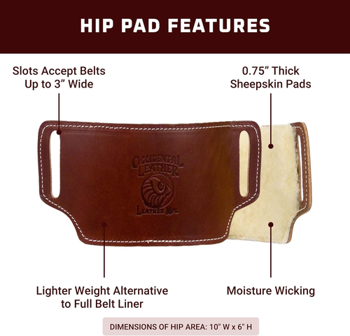 Hip Pads with Sheepskin - Made in USA - Picture 3 of 4