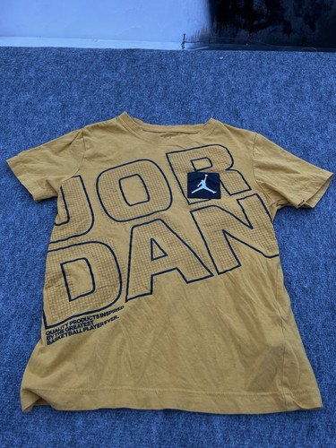 Air Jordan Boys Tee Size Small 8-10 Years Old T Shirt Yellow - Picture 2 of 6